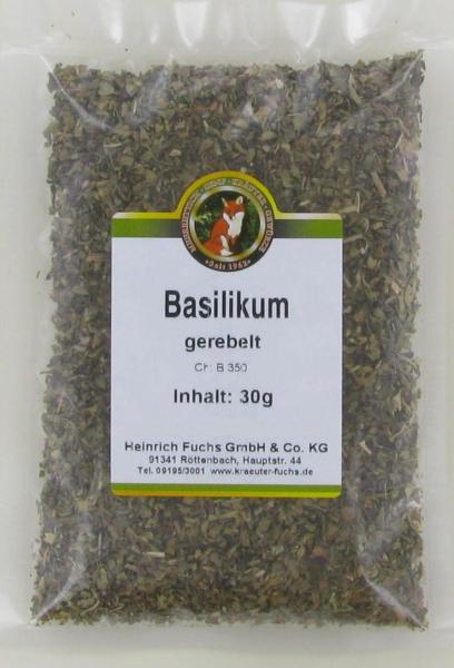 Basilikum, gerebelt, 30 g